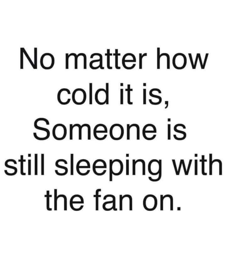Sleeping with fan on 